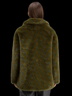 Discount A-LINE FAUX FUR COAT Women Jackets & Coats