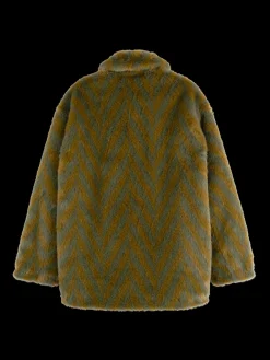 Discount A-LINE FAUX FUR COAT Women Jackets & Coats