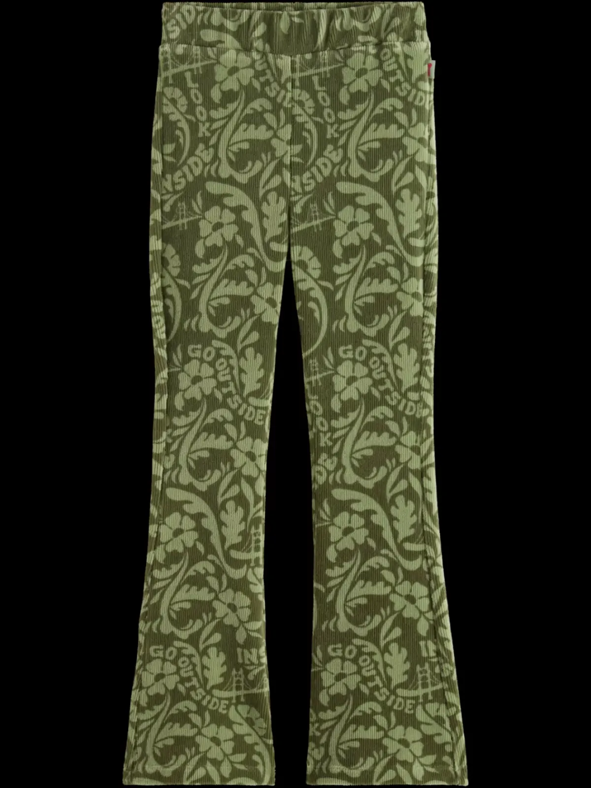 Clearance ALLOVER PRINTED VELVET CORD FLARED LEGGING Kids Pants