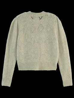 Fashion BOUCL CREW NECK CARDIGAN Women Knitwear