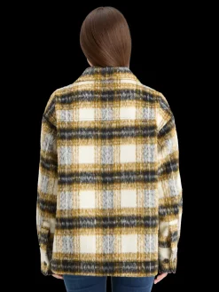Best BRUSHED CHECK WOOL MIX SHIRT JACKET Women Jackets & Coats