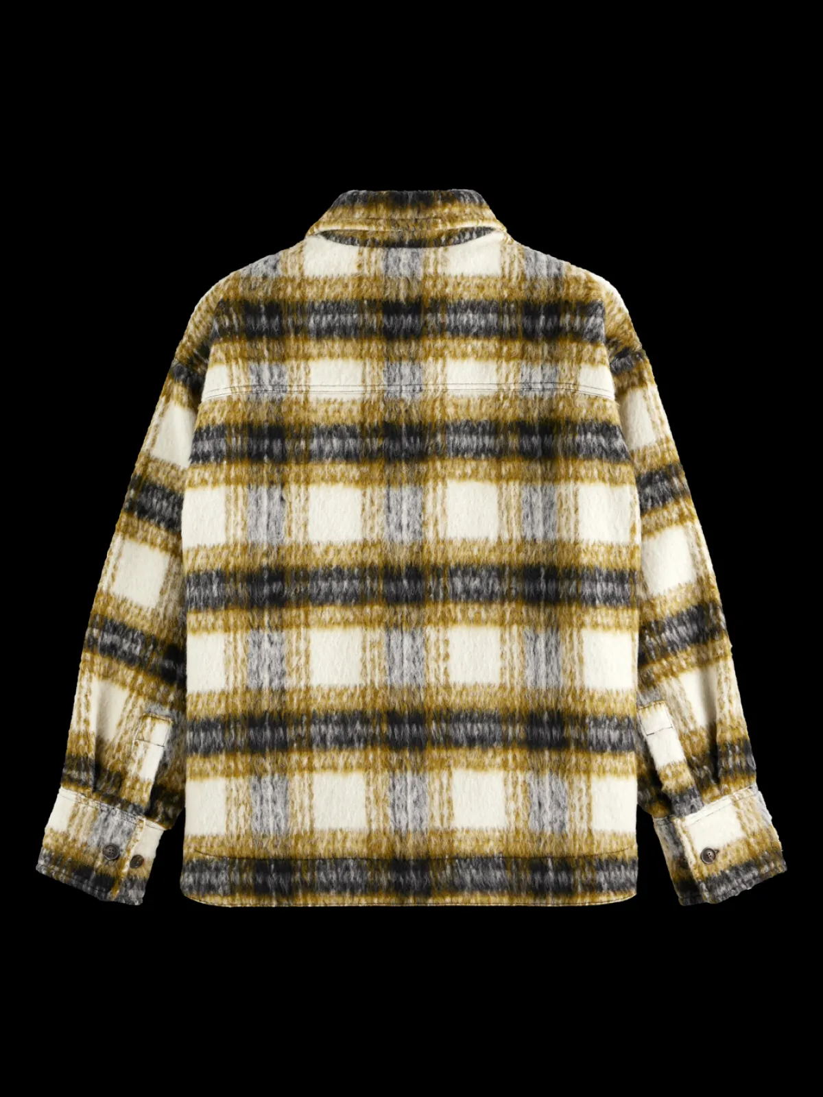 Best BRUSHED CHECK WOOL MIX SHIRT JACKET Women Jackets & Coats