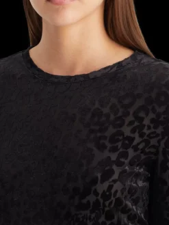 Best Burn out aop long sleeve t-shirt Women Tops & T-shirts