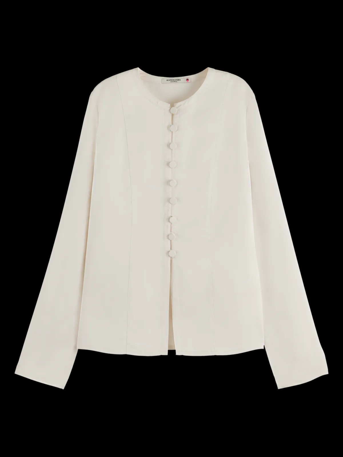 Fashion BUTTON DOWN CREPE SHIRT Women Blouses & Shirts