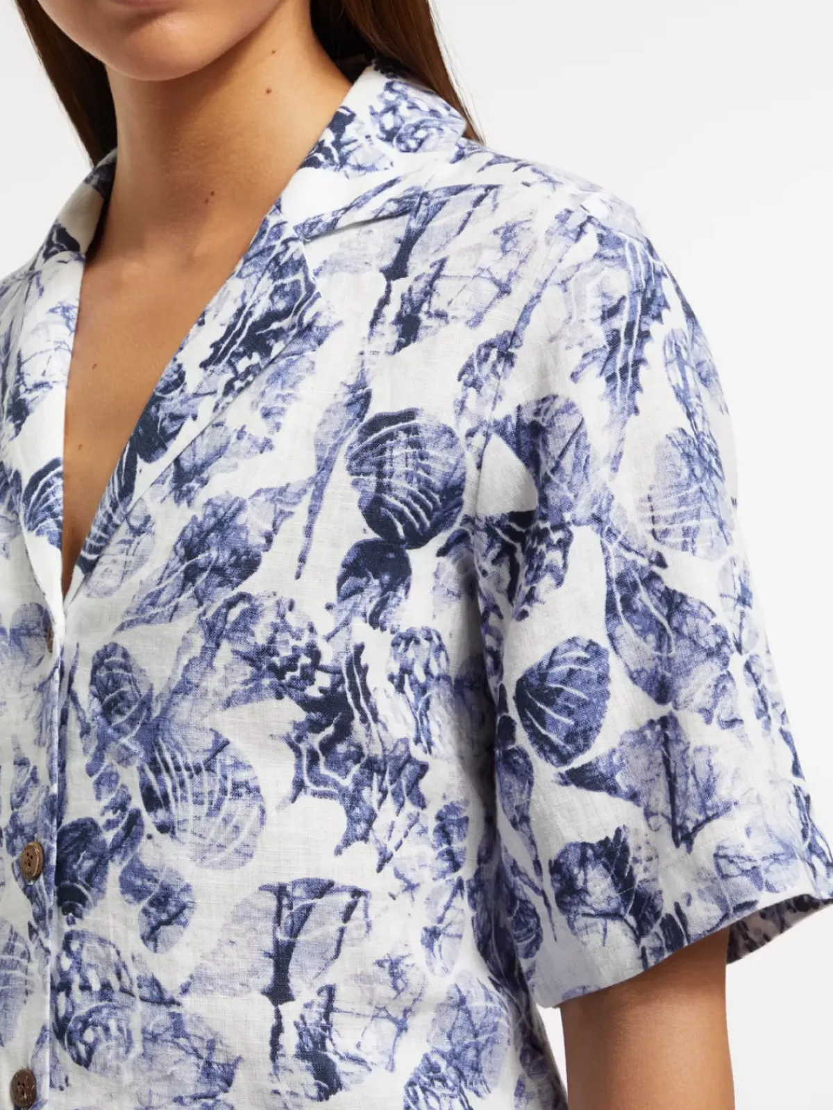 New CAMP SHIRT IN LINEN Women Tops & T-shirts
