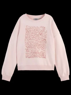 New CHEST ARTWORK BOYFRIEND FIT SWEATSHIRT Women Sweatshirts & Hoodies