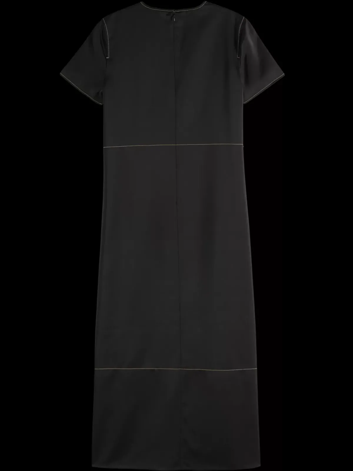Clearance CONTRAST STITCHING SATIN DRESS Women Dresses & Jumpsuits