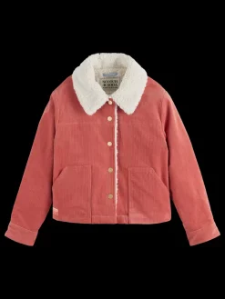Outlet CORDUROY JACKET WITH SHERPA LINING Kids Jackets & Coats
