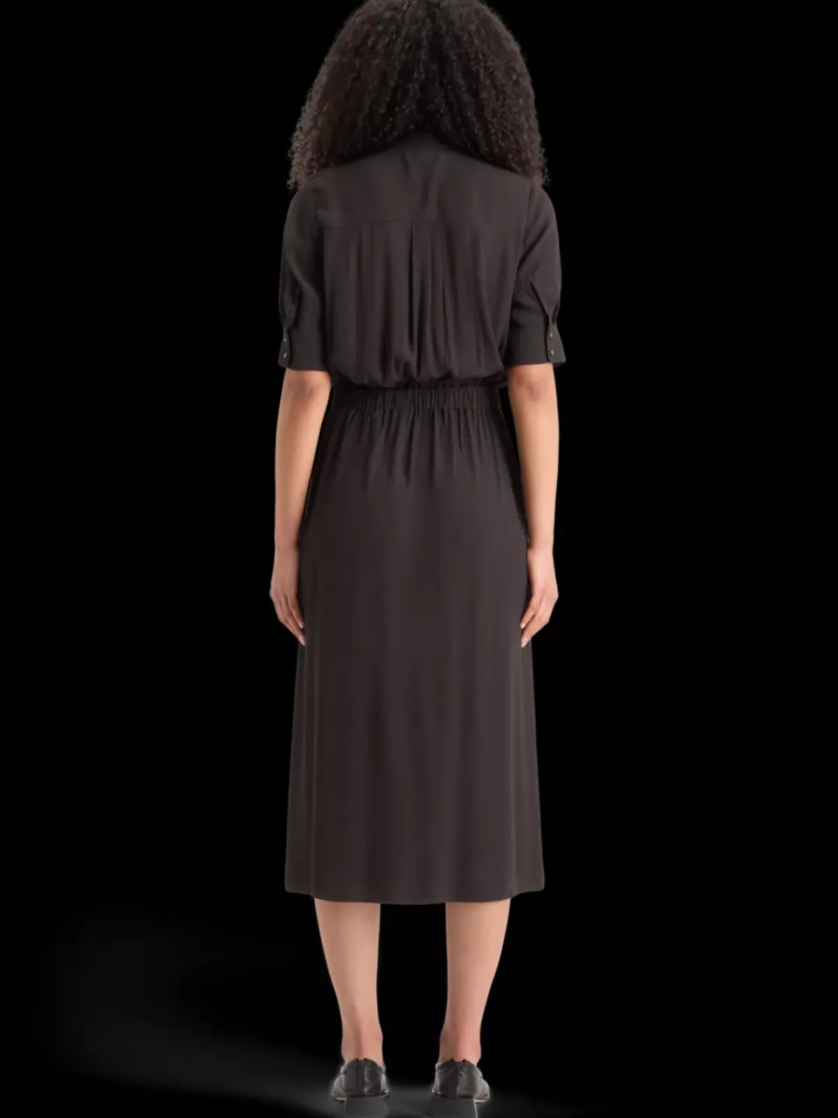 Outlet CREPE MIDI DRESS WITH CHEST POCKETS Women Dresses & Jumpsuits