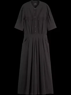 Outlet CREPE MIDI DRESS WITH CHEST POCKETS Women Dresses & Jumpsuits