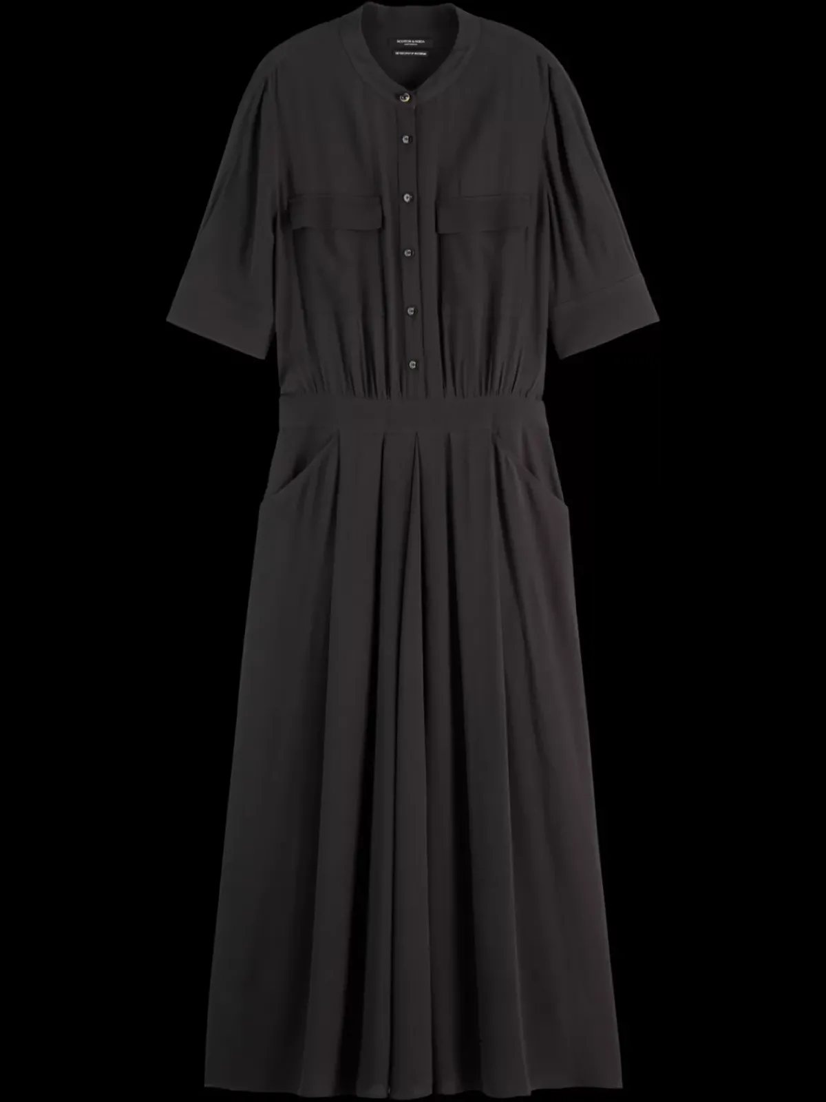 Outlet CREPE MIDI DRESS WITH CHEST POCKETS Women Dresses & Jumpsuits