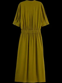 Outlet CREPE MIDI DRESS WITH CHEST POCKETS Women Dresses & Jumpsuits