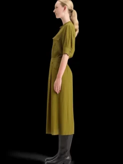 Outlet CREPE MIDI DRESS WITH CHEST POCKETS Women Dresses & Jumpsuits