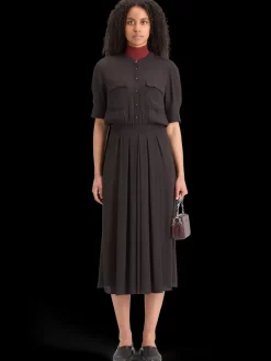 Outlet CREPE MIDI DRESS WITH CHEST POCKETS Women Dresses & Jumpsuits
