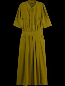 Outlet CREPE MIDI DRESS WITH CHEST POCKETS Women Dresses & Jumpsuits