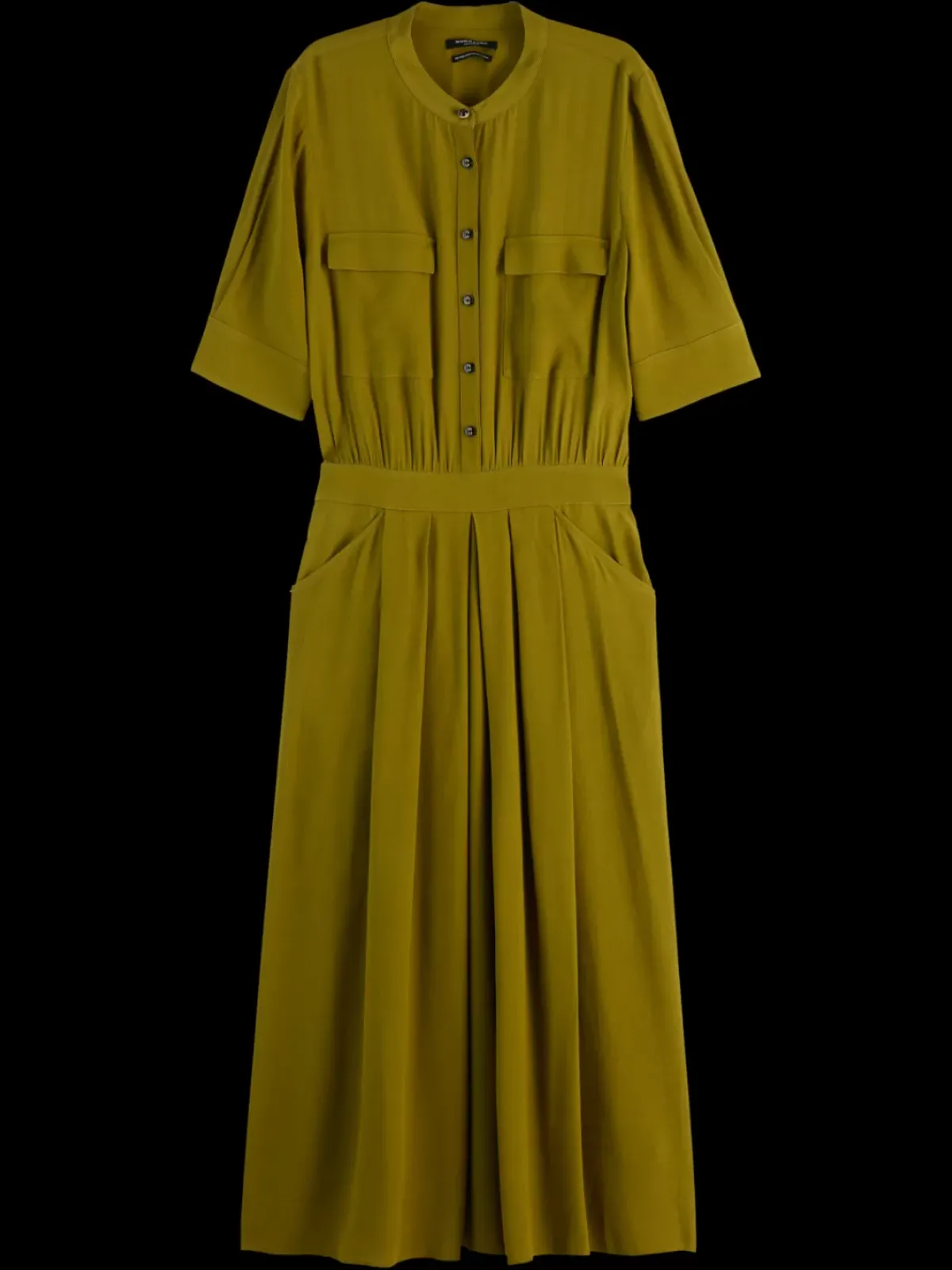 Outlet CREPE MIDI DRESS WITH CHEST POCKETS Women Dresses & Jumpsuits