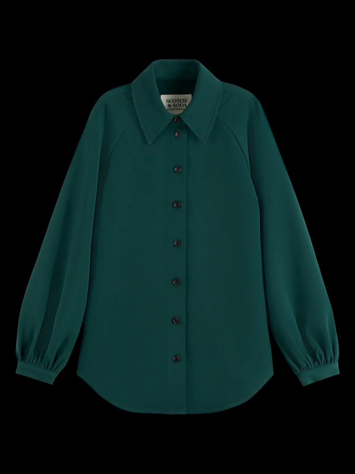 Best CREPE PEASANT SLEEVE OVERSHIRT Women Blouses & Shirts