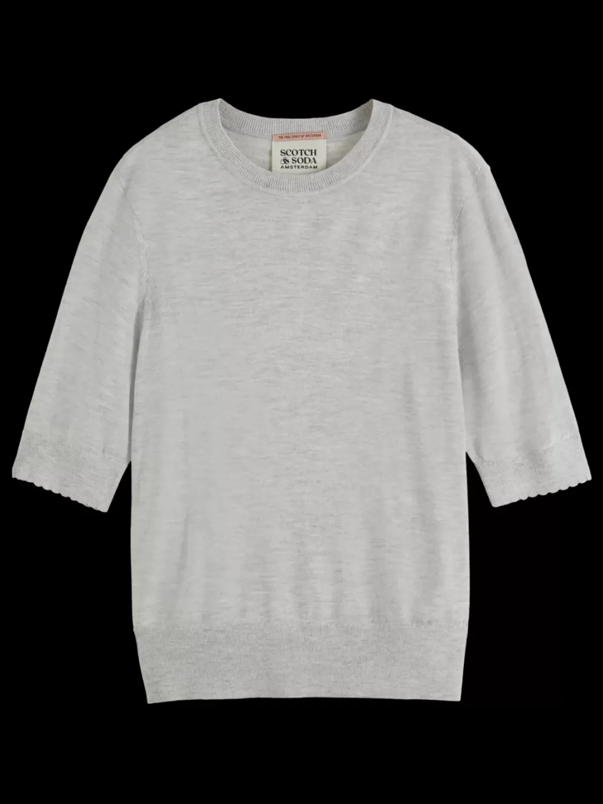 Fashion CREW NECK SHORT SLEEVED PULLOVER Women Knitwear