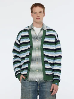 Outlet Crochet dropped shoulder cardigan Knitwear