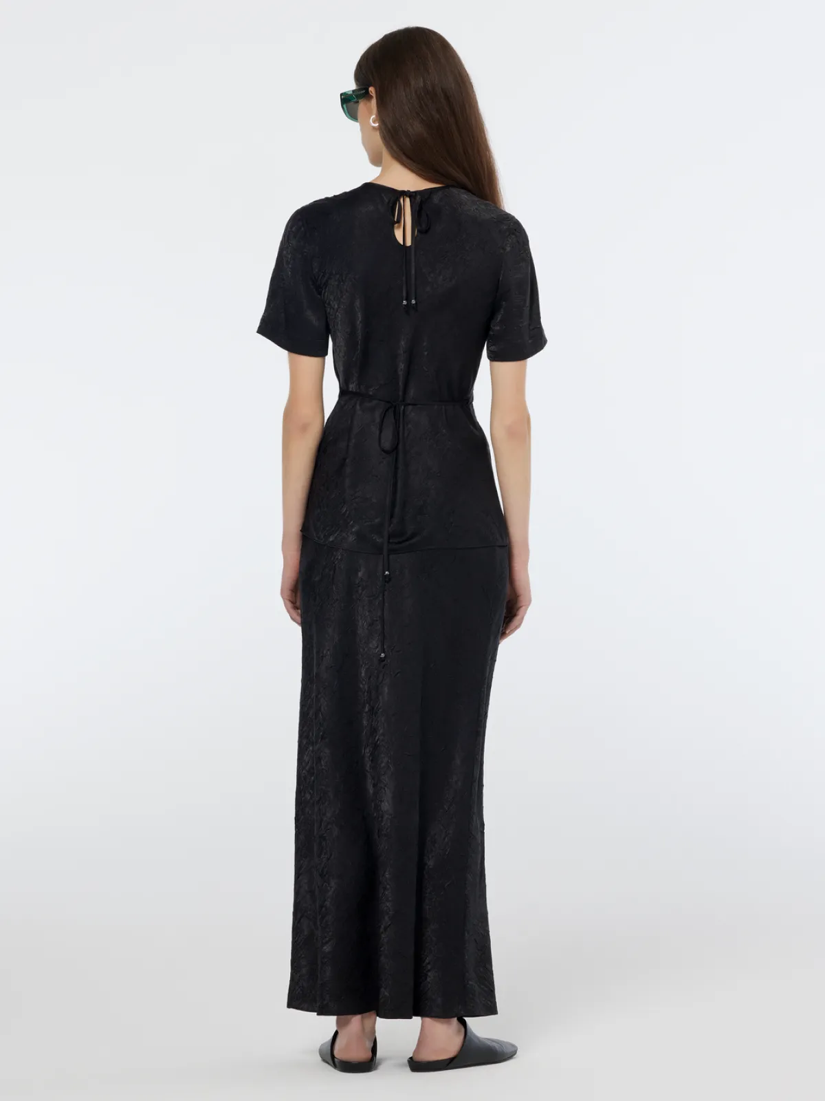 Discount Crushed Satin Wrap Top Women Tops & T-shirts