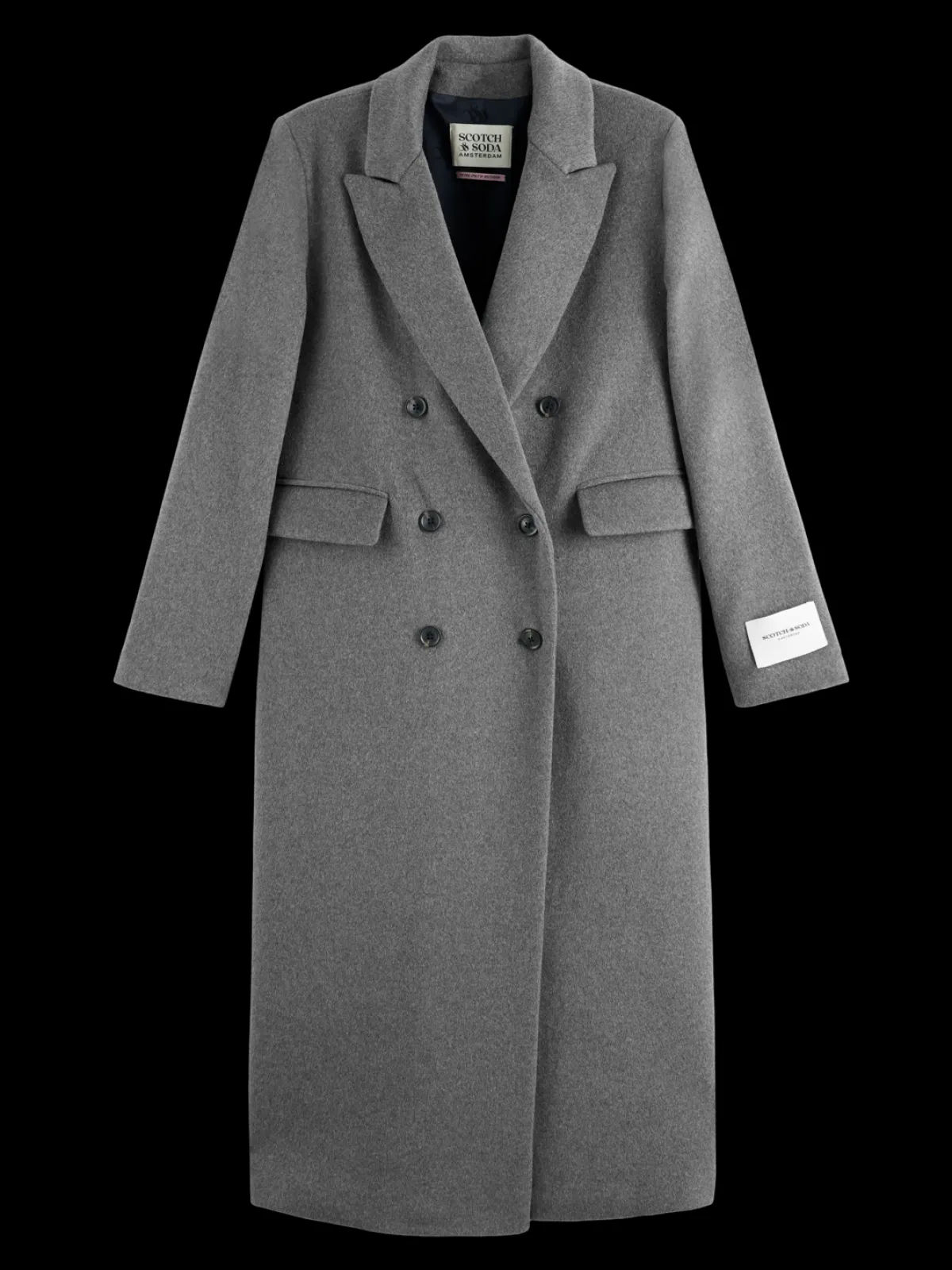 Outlet DOUBLE BREASTED TAILORED WOOL BLEND COAT Women Jackets & Coats