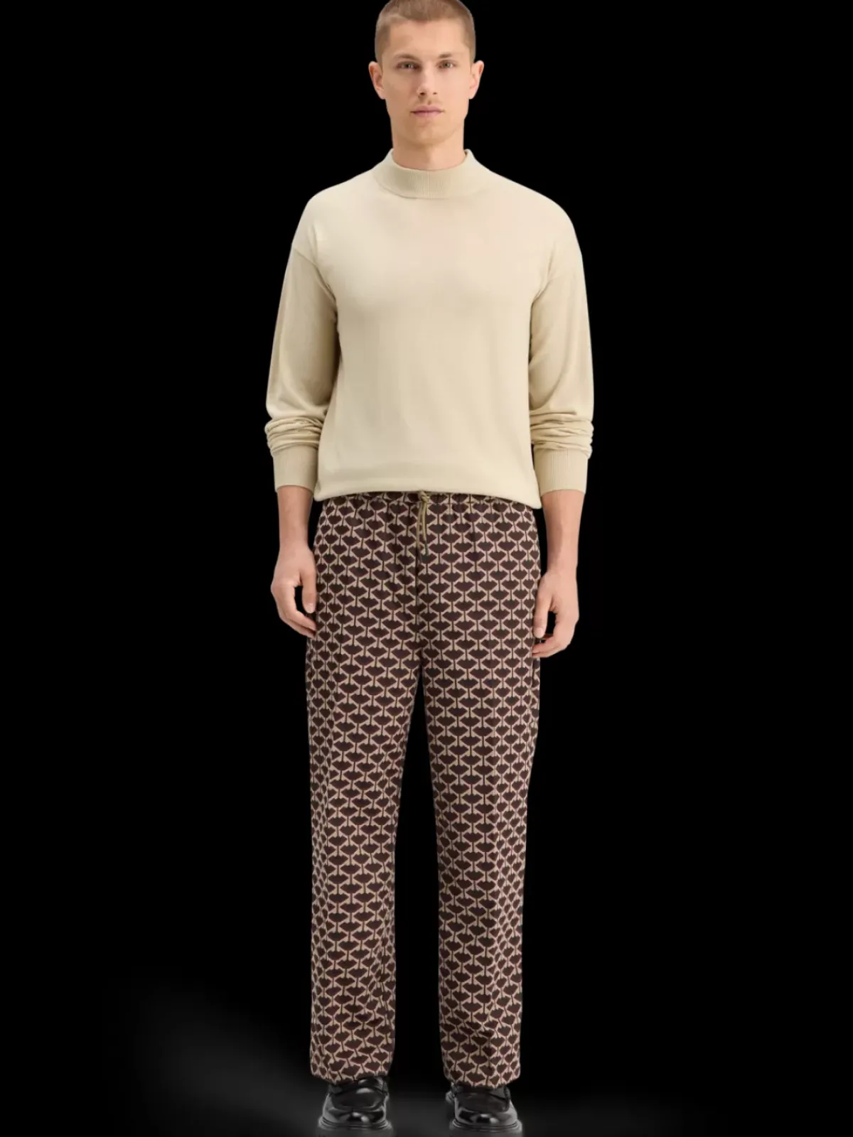 Fashion DROPPED SHOULDER MOCK NECK SWEATER Knitwear