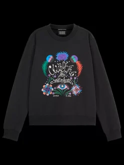New EMBROIDERED REGULAR FIT SWEATSHIRT Women Sweatshirts & Hoodies