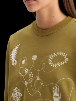 New EMBROIDERED REGULAR FIT SWEATSHIRT Women Sweatshirts & Hoodies