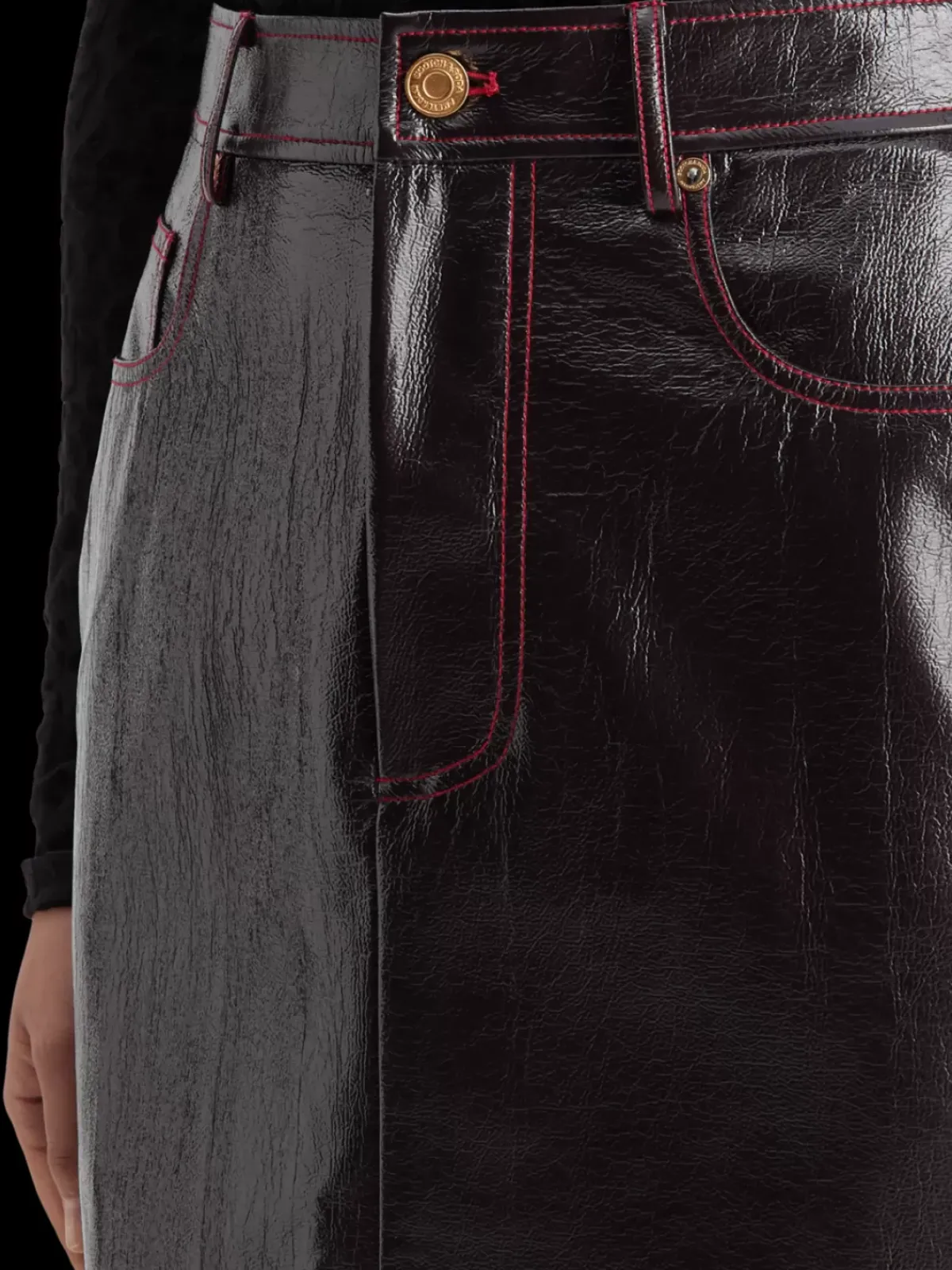 Hot FAUX LEATHER MINI SKIRT Women Skirts & Shorts