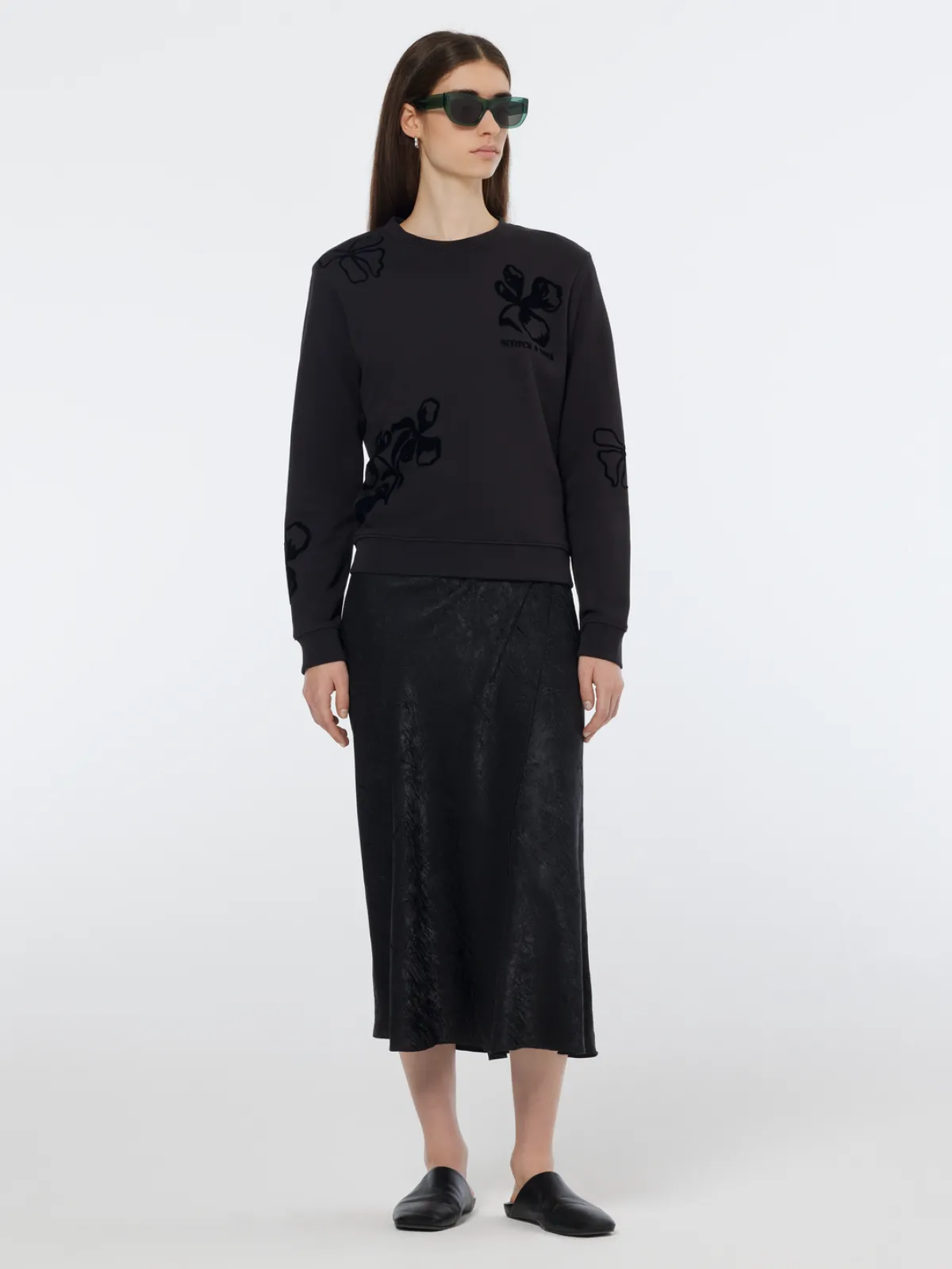 New Flock print artwork regular sweatshirt Women Sweatshirts & Hoodies
