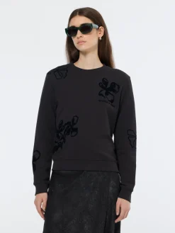 New Flock print artwork regular sweatshirt Women Sweatshirts & Hoodies