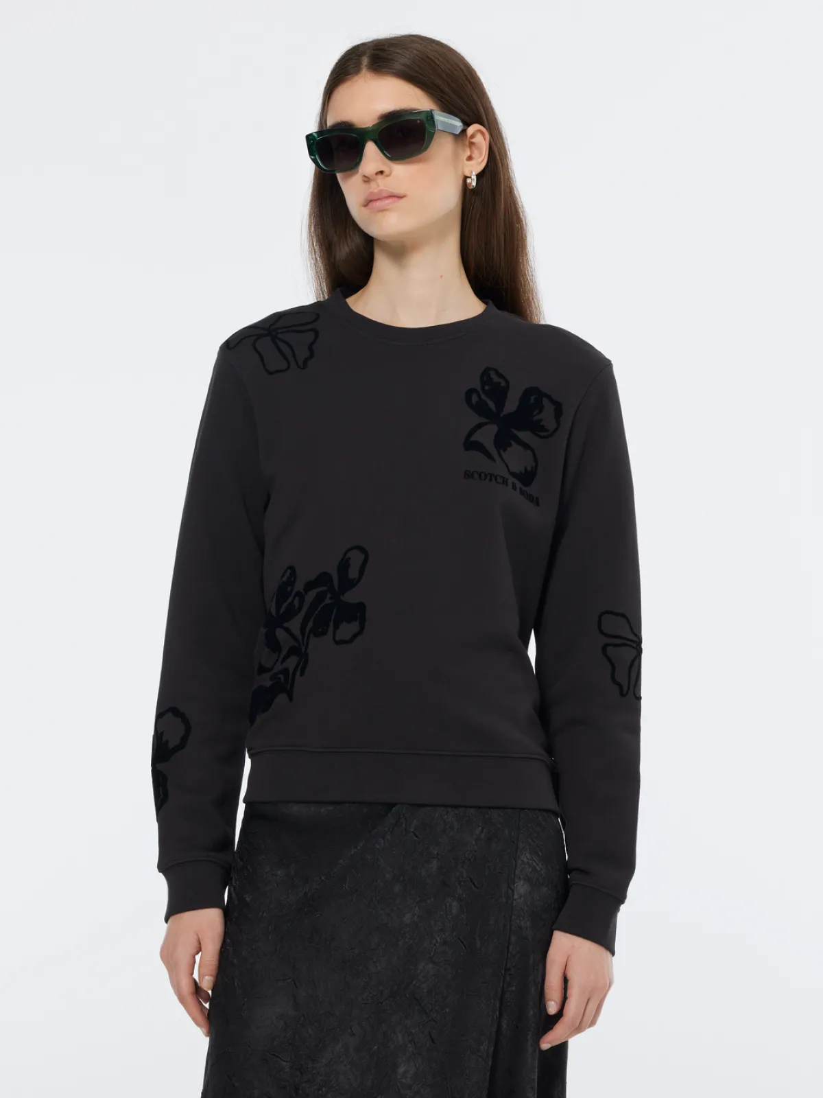 New Flock print artwork regular sweatshirt Women Sweatshirts & Hoodies