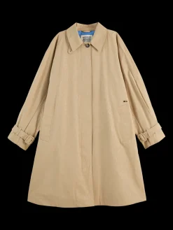 Clearance Floral embossed cotton blend carcoat Women Jackets & Coats