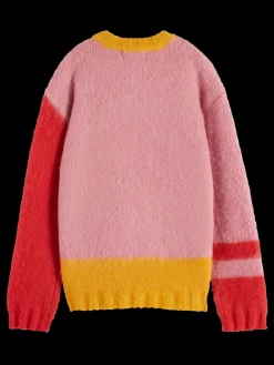 Outlet FLUFFY COLOUR BLOCK PULLOVER Kids Knitwear