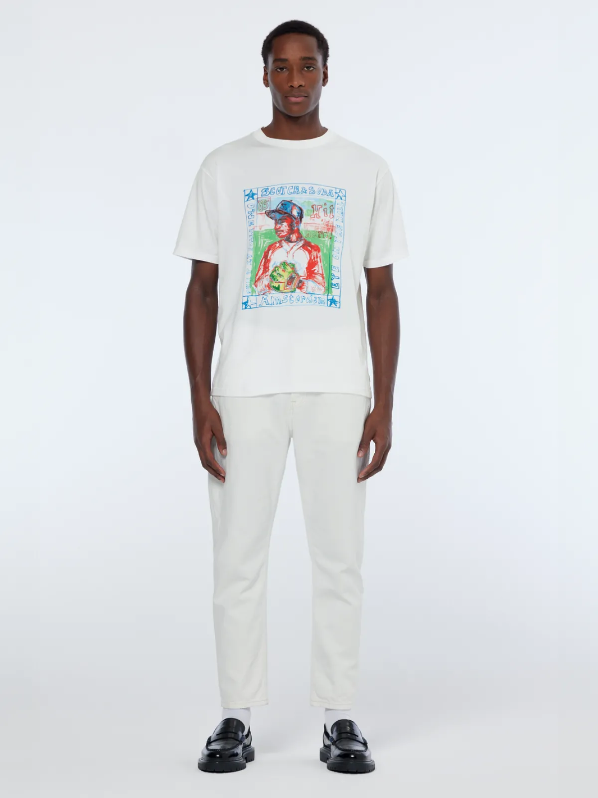 Clearance Front chest artwork relaxed fit t-shirt T-shirts & Polo Shirts