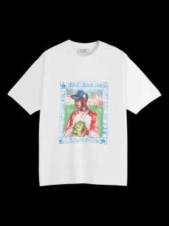 Clearance Front chest artwork relaxed fit t-shirt T-shirts & Polo Shirts