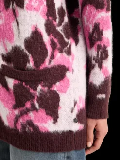 Outlet FUZZY JACQUARD MID LENGTH CARDIGAN Women Knitwear