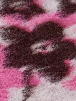 Outlet FUZZY V- NECK JACQUARD SPENCER Women Knitwear