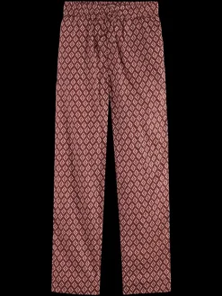 New Gia block print pull on pant Women Pants