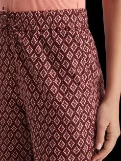 New Gia block print pull on pant Women Pants