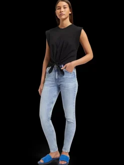 Hot HAUT HIGH RISE SKINNY JEANS  RIVER DIP Women Jeans