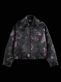 Discount JACQUARD BOMBER JACKET Women Jackets & Coats