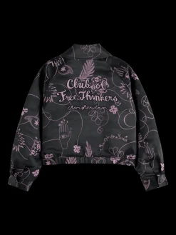 Discount JACQUARD BOMBER JACKET Women Jackets & Coats