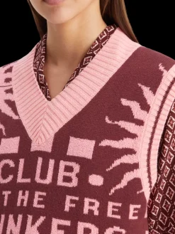 Fashion Jacquard knitted spencer Women Knitwear