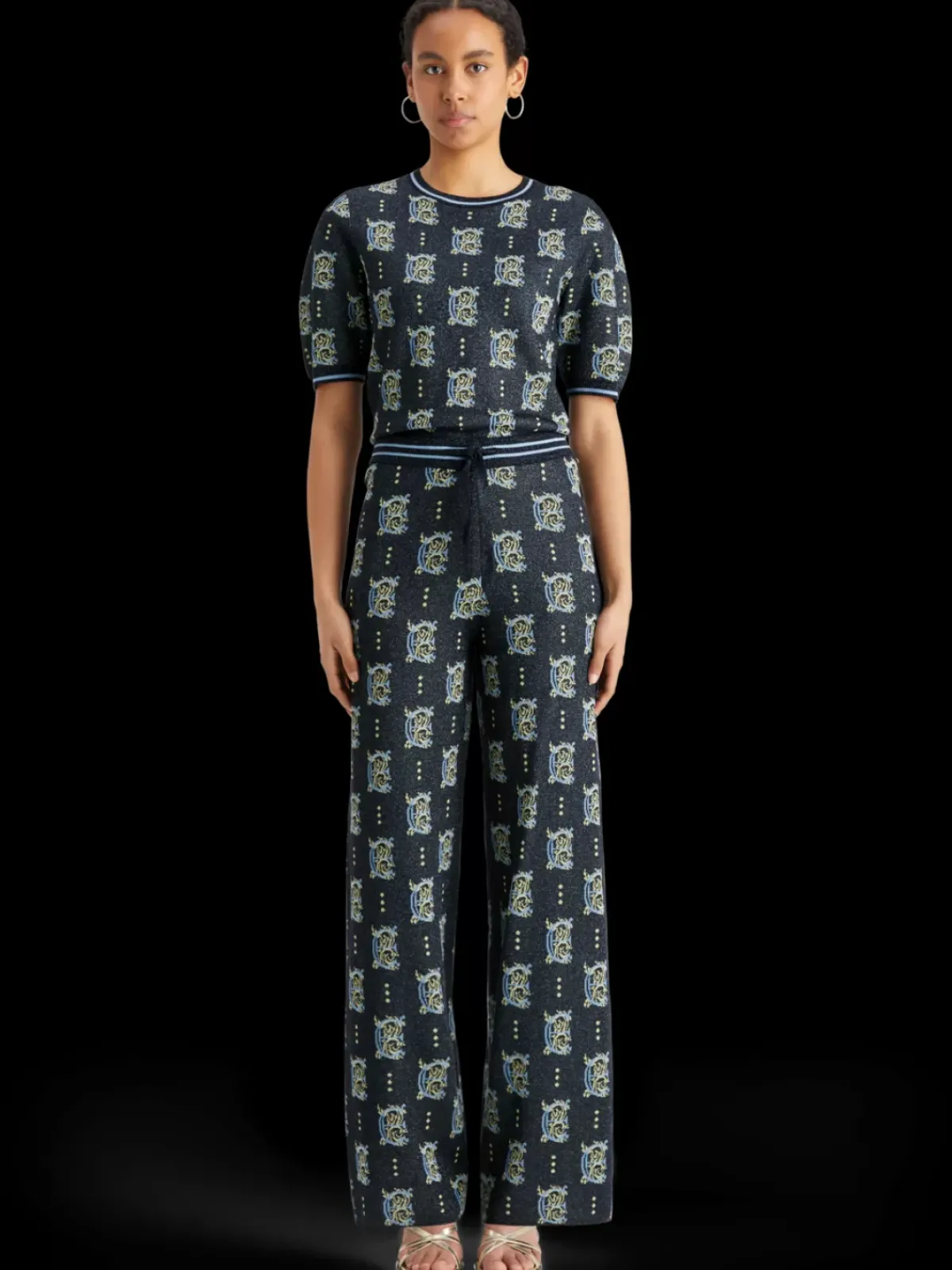 Hot Jacquard knitted trousers Women Pants