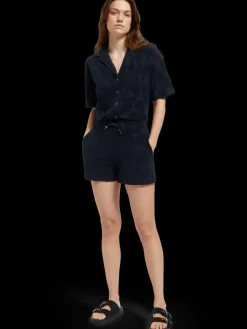 Fashion JACQUARD TOWELING SHORTS Women Skirts & Shorts