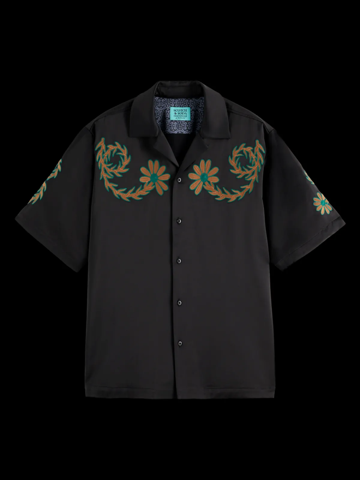 Sale JOE JONAS X SCOTCH SODA EMBROIDERY SATEEN S/S SHIRT Shirts|Joe Jonas