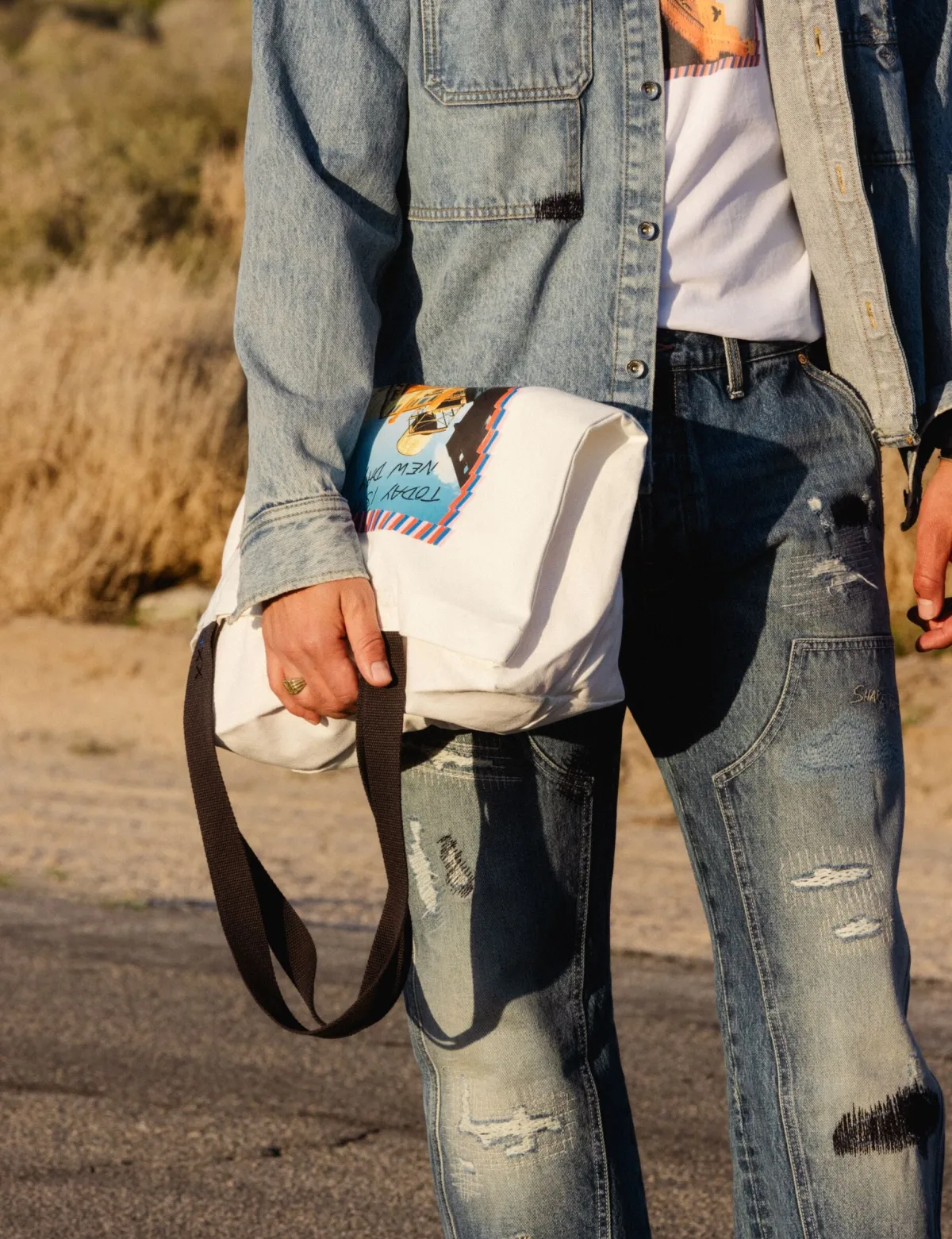 Discount JOE JONAS X SCOTCH SODA PRINTED CANVAS TOTE Joe Jonas