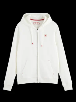 Clearance logo badge zip-through hoodie Sweatshirts & Hoodies