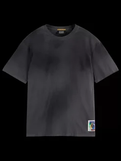 Sale Loose fit irregular dyed artwork t-shirt T-shirts & Polo Shirts